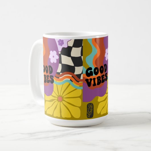 Good Vibes - Retro Days Koffiemok (Voorkant links)
