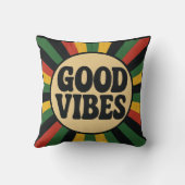 Good Vibes Retro Reggae Pillow Kussen (Achterkant)