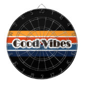 Good Vibes Retro Style Dartbord (Voorkant)
