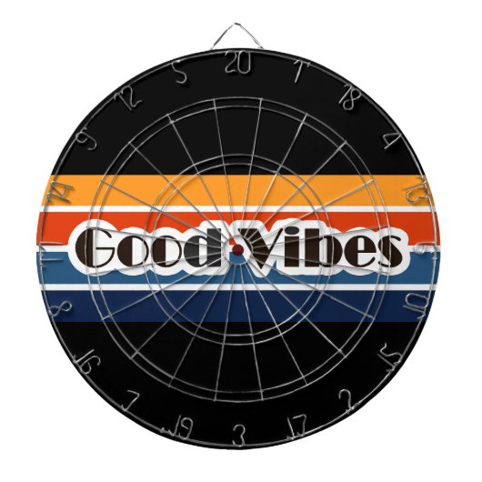 Good Vibes Retro Style Dartbord (Voorkant)