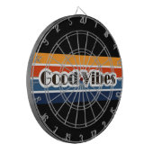 Good Vibes Retro Style Dartbord (Voorkant Links)