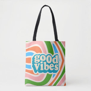 'Good Vibes' Retro Wave Esthetische Schoudertas Tote Bag