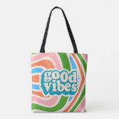 'Good Vibes' Retro Wave Esthetische Schoudertas Tote Bag (Achterkant)