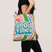 'Good Vibes' Retro Wave Esthetische Schoudertas Tote Bag (Dichtbij)