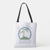 Good Vibes Ride the Tides Costa Rica Tote Bag (Achterkant)