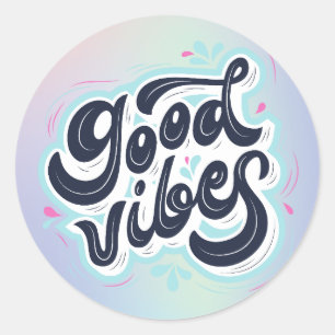 Good Vibes Ronde Sticker