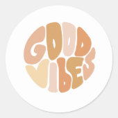 Good Vibes Ronde Sticker (Voorkant)