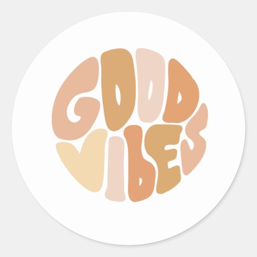 Good Vibes Ronde Sticker (Voorkant)