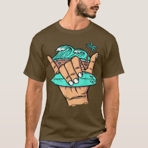 Good Vibes Shaka Hawaii Hang los Losse Surfstrand T-shirt
