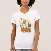 “Good Vibes” Skeleton T-Shirt – Retro Funny Dance  (Voorkant)