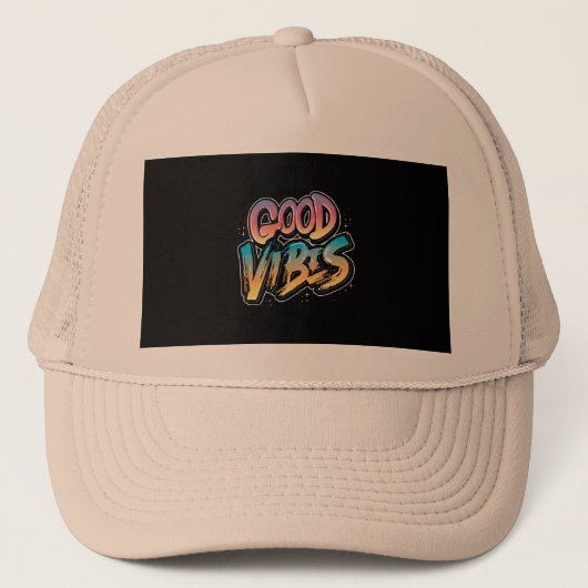 good-vibes-slogan-graphic-typography trucker pet (Voorkant)