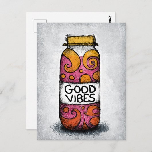 Good Vibes Spice Jar Briefkaart (Voorkant / Achterkant)