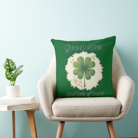 Good Vibes St Patrick’s Day Shirt – almofada Kussen (Stoel)
