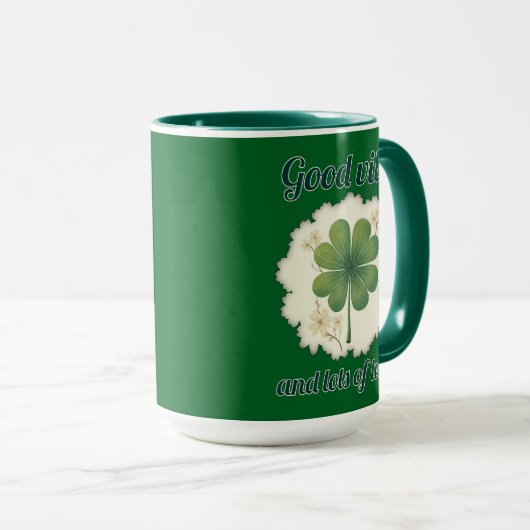 Good Vibes St Patrick’s Day Shirt – caneca Mok (Voorkant rechts)