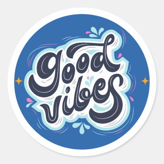 Good Vibes Sticker – Positieve Aesthetische Motiva (Voorkant)