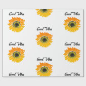 Good Vibes Sunflower Cadeaupapier (Vlak)