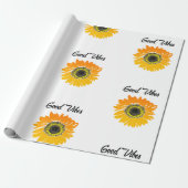Good Vibes Sunflower Cadeaupapier (Uitgerold)