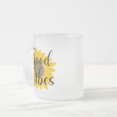 Good Vibes Sunflower Coffee Mok (Voorkant links)