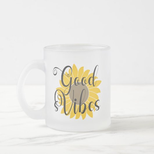 Good Vibes Sunflower Coffee Mok (Links)