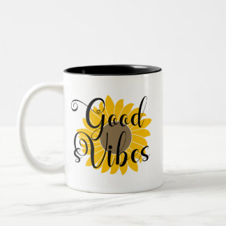 Good Vibes Sunflower Coffee Mok