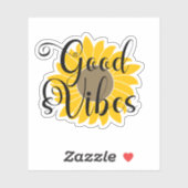 Good Vibes Sunflower Sticker (Vel)
