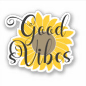 Good Vibes Sunflower Sticker (Voorkant)