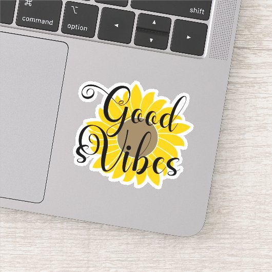 Good Vibes Sunflower Sticker (Detail)