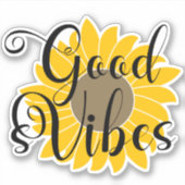 Good Vibes Sunflower Sticker (Voorkant)