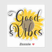 Good Vibes Sunflower Sticker (Vel)