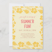 Good Vibes & Sunshine Summer Party Kaart (Voorkant)