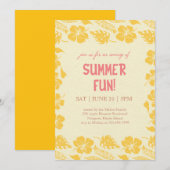 Good Vibes & Sunshine Summer Party Kaart (Voorkant / Achterkant)