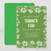 Good Vibes & Sunshine Summer Party Kaart (Voorkant / Achterkant)