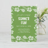 Good Vibes & Sunshine Summer Party Kaart (Staand voorkant)