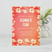 Good Vibes & Sunshine Summer Party Kaart (Staand voorkant)