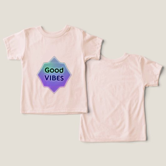 "Good Vibes" Text on Gradient Star Shape (Ontwerp Voorkant & Achterkant)