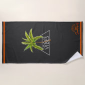 "Good Vibes Triangle Design met Palm Tree" Strandlaken (Voorkant)