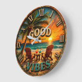 Good Vibes Tropical Beach Grote Klok (Hoek)