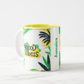 Good Vibes Tweekleurige Koffiemok (Voorkant links)