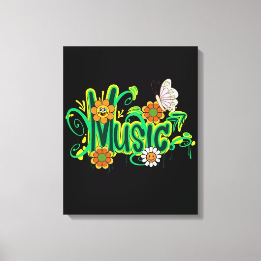 Good Vibes Typografie Canvas Afdruk (Voorkant)