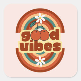 Good Vibes Vierkante Sticker