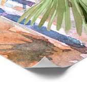 Good Vibes | Waterverf Trendy Retro Summer Beach Poster (Hoek)