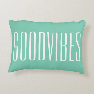 Good Vibes  White en Green New age Decoratief Kussen