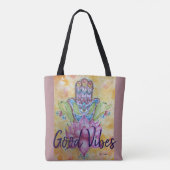 Good Vibes Zen Art Canvas tas (Achterkant)