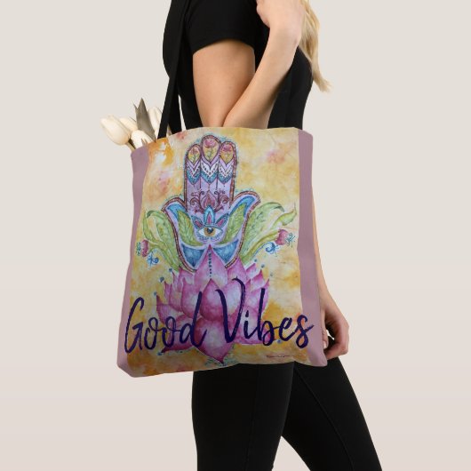 Good Vibes Zen Art Canvas tas (Dichtbij)