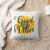 Good Vibes Zonnebloem T-shirt Kussen (Deken)
