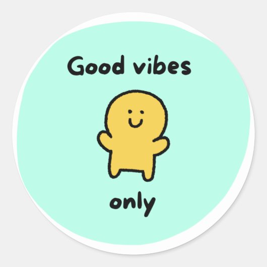 Good vives Sticket Ronde Sticker (Voorkant)