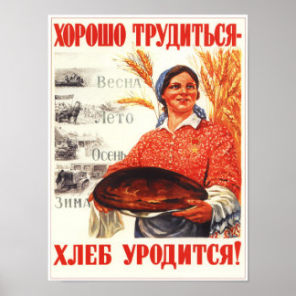 "Good Wheat will come in" Poster van de Sovjet-Pro