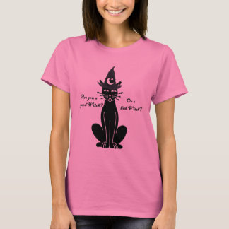 Good Witch Bad Witch Black Cat T-Shirt