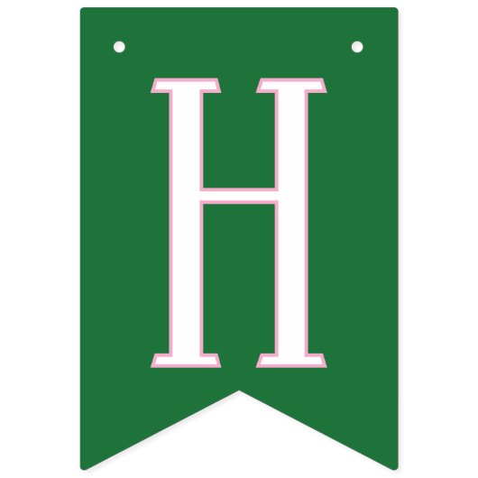 Good Witch Bad Witch - Roze en Groene Verjaardag Vlaggetjes (Tweede vlag)