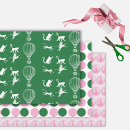 Good Witch Bad Witch - Roze & Groene Meisjes Verja Inpakpapier Vel